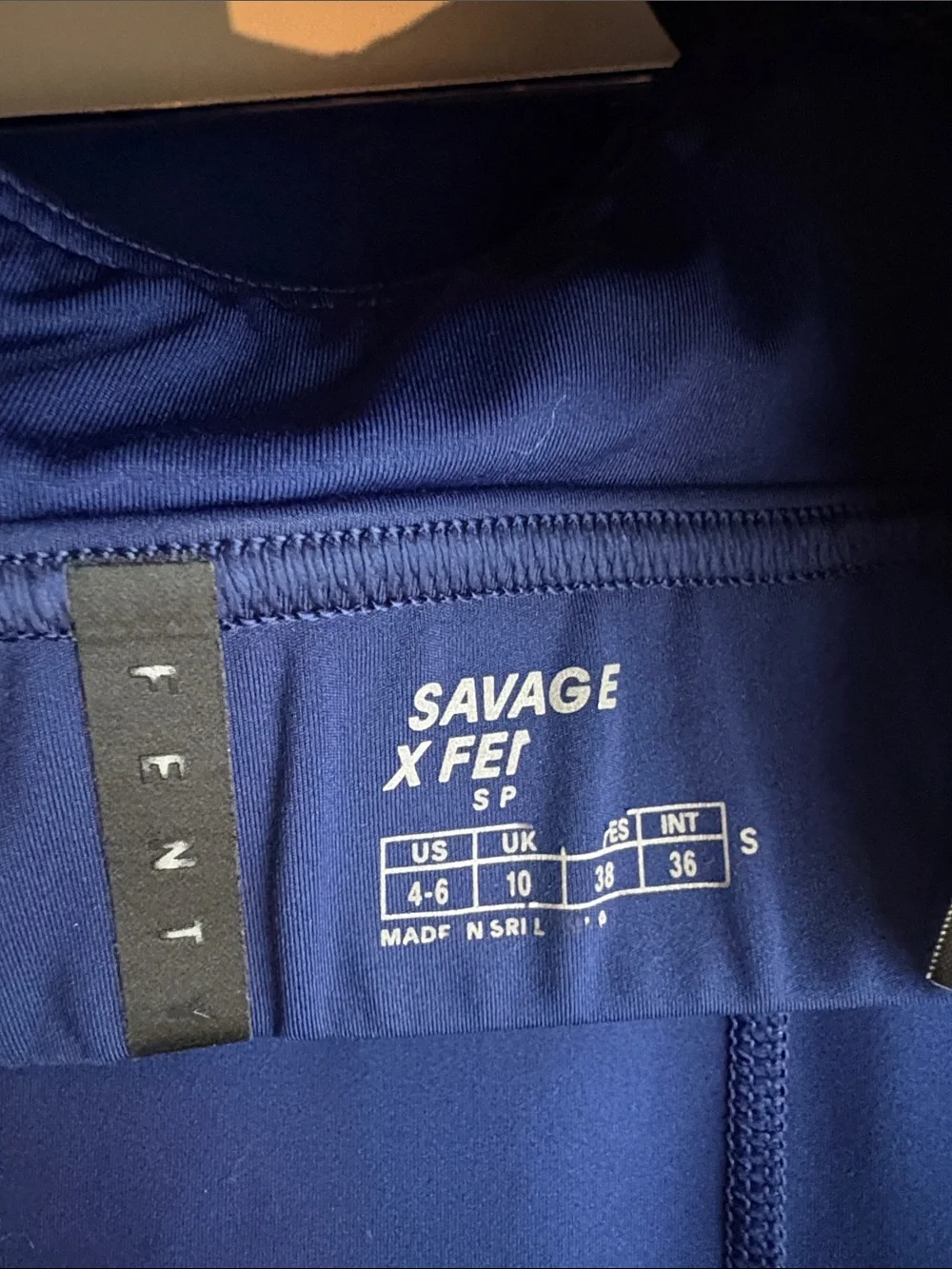 Savage Fenty Performance High-Waist Legging & Sports Bra Set - Deep Blue Small